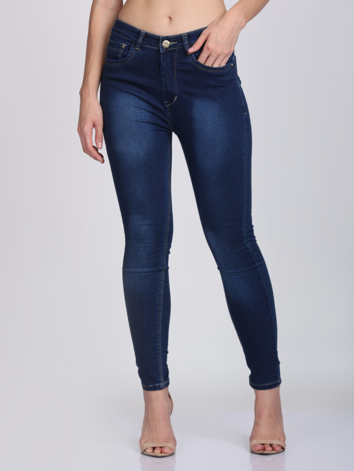 Women Regular High Rise Blue Jeans - Image 3