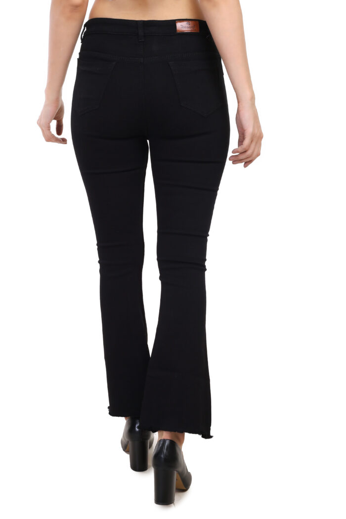 Women Boot-Leg High Rise  Z BLACK Jeans - Image 6